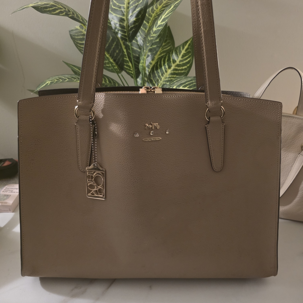 Coach Tan Leather Tote Bag